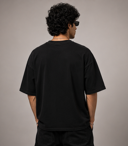 INQUILAB Gen Z Oversized Black Graphic T-Shirt – Being Young Edition