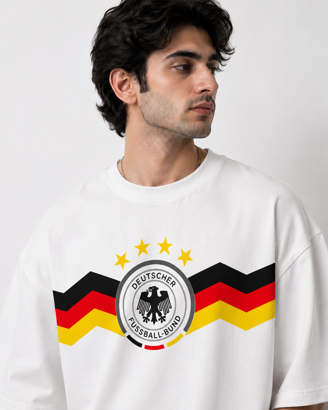 Deutschland Football Classic Graphic Oversized T-Shirt.