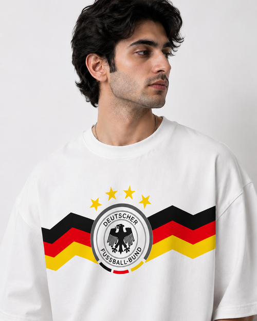 Deutschland Football Classic Graphic Oversized T-Shirt.