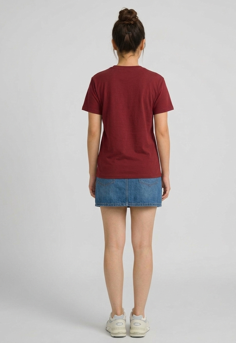 Women's Maroon Lazy Garfield Printed Regular fit T-shirt 100% Premium Cotton.