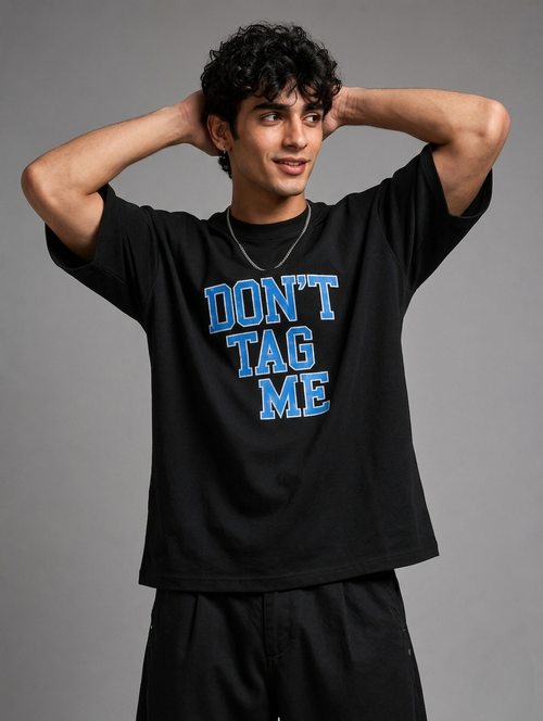 Don't Tag Me Oversized Black T-Shirt – 100% Premium Cotton Streetwear