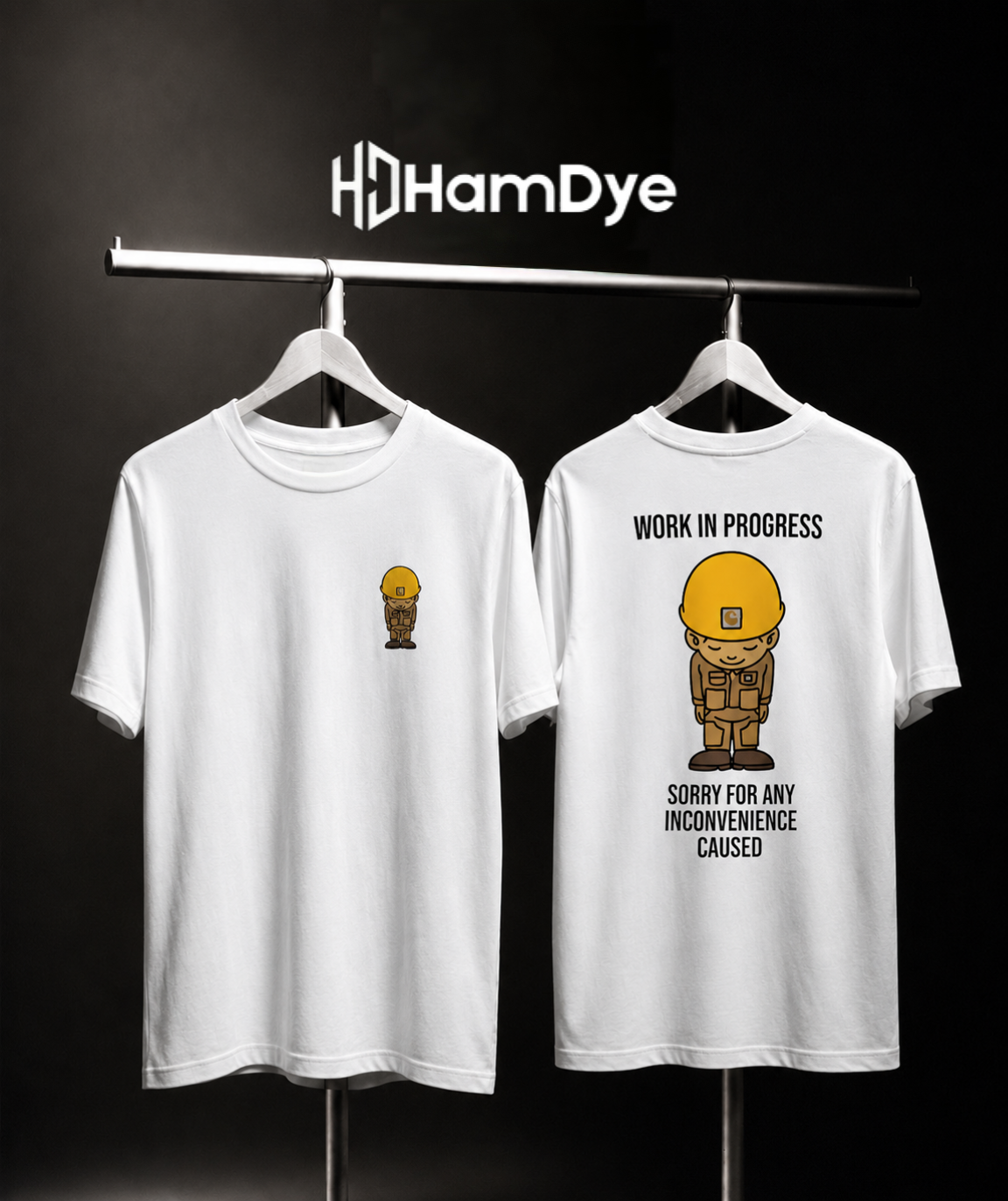 Work In Progress Graphic Oversized White T-Shirt.