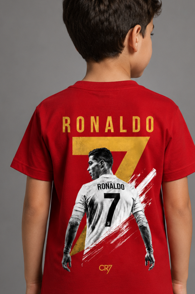 CR7 Ronaldo Kids Graphic Regular Fit T-Shirt. 100 % Cotton.