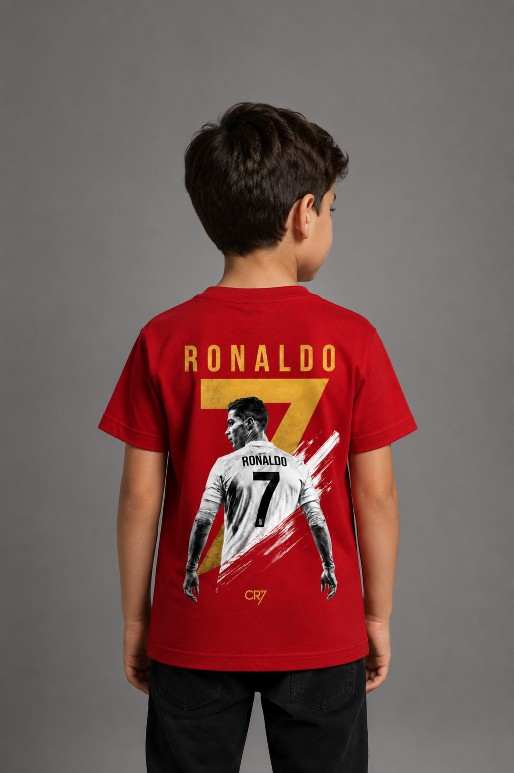 CR7 Ronaldo Kids Graphic Regular Fit T-Shirt. 100 % Cotton.