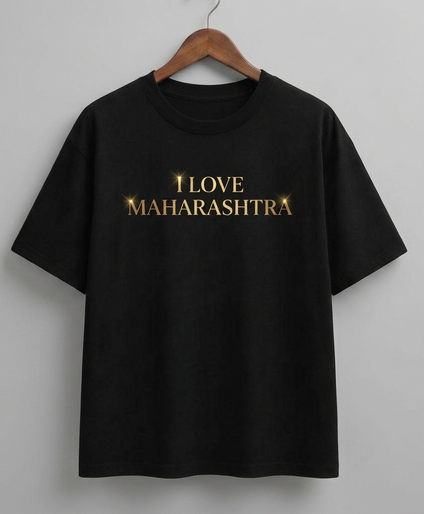 Maharashtra Pride Oversized T-Shirt – Black | Premium Graphic Back Print