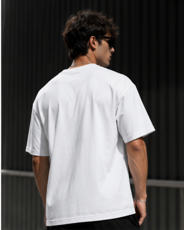 Red Spider Graphic Oversized White T-Shirt. Spiderman inspired.