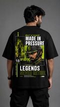 Virat Kohli Inspired Oversized Graphic Black T-Shirt  | Premium 100% Cotton